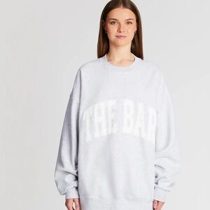 The BAR Varsity Gray and White Lettering Sweatshirt